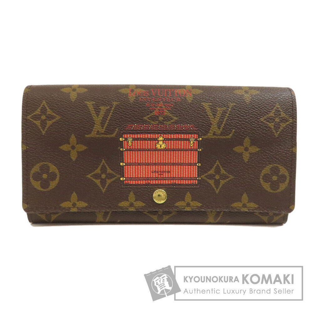 Louis Vuitton Portefeuille Sarah Trunk Long Wallet coin Monogram Canvas